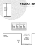 COVER Diagram and Parts List for LGHS2634KP2  Frigidaire Refrigerator