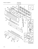 BACKGUARD Diagram and Parts List for CEW30GF6GSJ  Electrolux Range