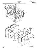 DOOR Diagram and Parts List for FEB386WECH  Frigidaire Wall Oven