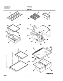 SHELVES Diagram and Parts List for FRT18R7CQ0  Frigidaire Refrigerator