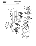 SHELVES Diagram and Parts List for F45WP24CW0  Frigidaire Refrigerator