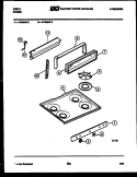 BACKGUARD AND COOKTOP PARTS Diagram and Parts List for VP30BW2  Tappan Range