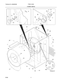 CABINET/DRUM Diagram and Parts List for FRE5714KW0  Frigidaire Dryer