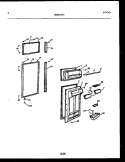 DOOR PARTS Diagram and Parts List for FPE19TRW1  Frigidaire Refrigerator
