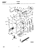 CABINET Diagram and Parts List for FRT22RGHB0  Frigidaire Refrigerator