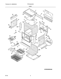 BODY Diagram and Parts List for FFED3005LWA  Frigidaire Range