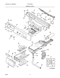 CONTROL PANEL Diagram and Parts List for BTF2140ES0  Crosley Washer