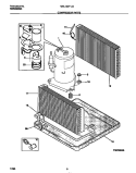 COMPRESSOR PARTS Diagram and Parts List for WAL123Y1A4  Frigidaire Air Conditioner