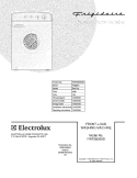COVER Diagram and Parts List for FWTB8200DS0  Frigidaire Washer