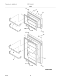 DOOR Diagram and Parts List for WRT18A0AWA  Westinghouse Refrigerator
