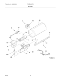 BURNER Diagram and Parts List for FGRB6600FS0  Frigidaire Dryer