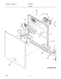 DOOR Diagram and Parts List for FGBD2432KF0  Frigidaire Dishwasher