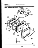 DOOR PARTS Diagram and Parts List for FES355CBSA  Frigidaire Range
