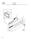 CONTROL PANEL Diagram and Parts List for FDB710LCS0  Frigidaire Dishwasher