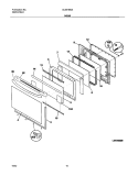 DOOR Diagram and Parts List for GLGF366AQC  Frigidaire Range