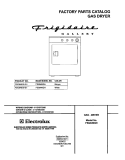 COVER Diagram and Parts List for FSG849GHQ1  Frigidaire Dryer