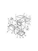 CABINET Diagram and Parts List for DEA600A2F  Kelvinator Dryer