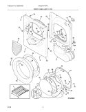 FRONT PANEL/LINT FILTER Diagram and Parts List for DAQG7077KW0  Frigidaire Dryer