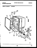 TUB AND FRAME PARTS Diagram and Parts List for DB100PW1  Frigidaire Dishwasher