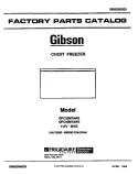 COVER Diagram and Parts List for GFC25M7AW2  Gibson Freezer