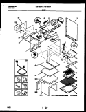 BODY PARTS Diagram and Parts List for FGF363BAWA  Frigidaire Range