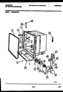 TUB AND FRAME PARTS Diagram and Parts List for DW9000AWW1  Frigidaire Dishwasher