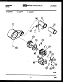 MOTOR AND BLOWER PARTS Diagram and Parts List for DGCIFW1  Frigidaire Dryer