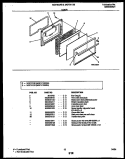DOOR PARTS Diagram and Parts List for MGF311SBDA  Frigidaire Range