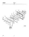 DOOR Diagram and Parts List for FEF314BWB  Frigidaire Range