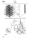 SYSTEM Diagram and Parts List for MFU21M3BW4  Frigidaire Freezer