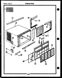 CABINET PARTS Diagram and Parts List for AK13C6ERBB  Frigidaire Air Conditioner