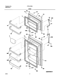 DOORS Diagram and Parts List for FRT21HR6AB3  Frigidaire Refrigerator
