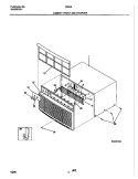 CABINET FRONT AND WRAPPER Diagram and Parts List for HA80A  Frigidaire Air Conditioner
