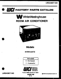 CABINET PARTS Diagram and Parts List for AH124K2T1  Frigidaire Air Conditioner