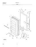 DOOR Diagram and Parts List for UL5000CA1  Frigidaire Freezer