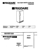 COVER Diagram and Parts List for FFU20F9FW0  Frigidaire Freezer