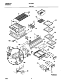 SHELVES Diagram and Parts List for TRT22MRHW2  Tappan Refrigerator