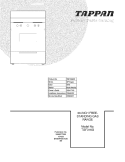 COVER Diagram and Parts List for TGF316GSF  Tappan Range