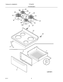 TOP/DRAWER Diagram and Parts List for TEF326FSF  Tappan Range