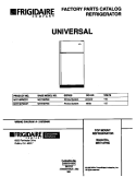 COVER Diagram and Parts List for MRT18PNED1  Frigidaire Refrigerator