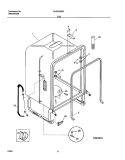 TUB Diagram and Parts List for GLD2350RCQ0  Frigidaire Dishwasher