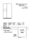 COVER Diagram and Parts List for PLHS267ZCB2  Frigidaire Refrigerator