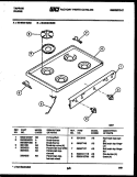 COOKTOP PARTS Diagram and Parts List for 30-3648-23-02  Tappan Range