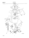 WSHR MTR, HOSE Diagram and Parts List for FWXB45RGS0  Frigidaire Washer