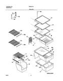 SHELVES Diagram and Parts List for FRS23F4CQ2  Frigidaire Refrigerator