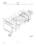 DOOR Diagram and Parts List for GLEF378AQA  Frigidaire Range