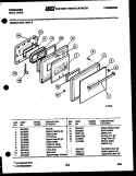 DOOR PARTS Diagram and Parts List for REG75WLB0  Frigidaire Wall Oven