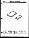 CUTTING BOARD Diagram and Parts List for RBD139D0  Frigidaire Cooktop
