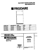 COVER Diagram and Parts List for FRT21NNCW5  Frigidaire Refrigerator
