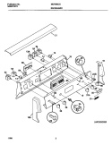 BACKGUARD Diagram and Parts List for MEF368CGS2  Frigidaire Wall Oven